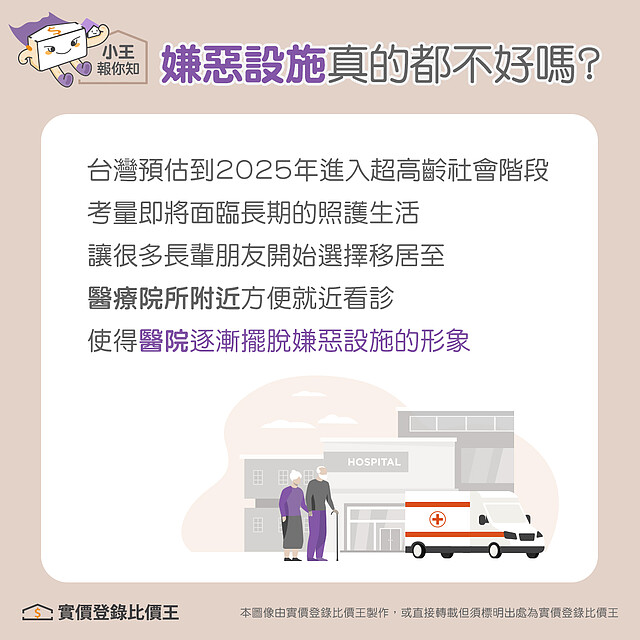 醫院逐漸擺脫嫌惡設施的形象|實價登錄比價王